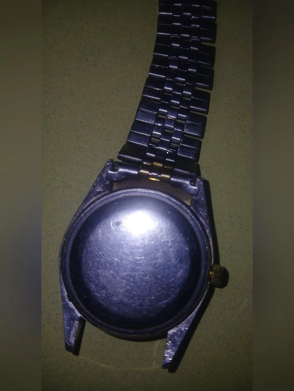 Vintage IBEW Silver and Gold Analog Dress Watch with Crystal Accents